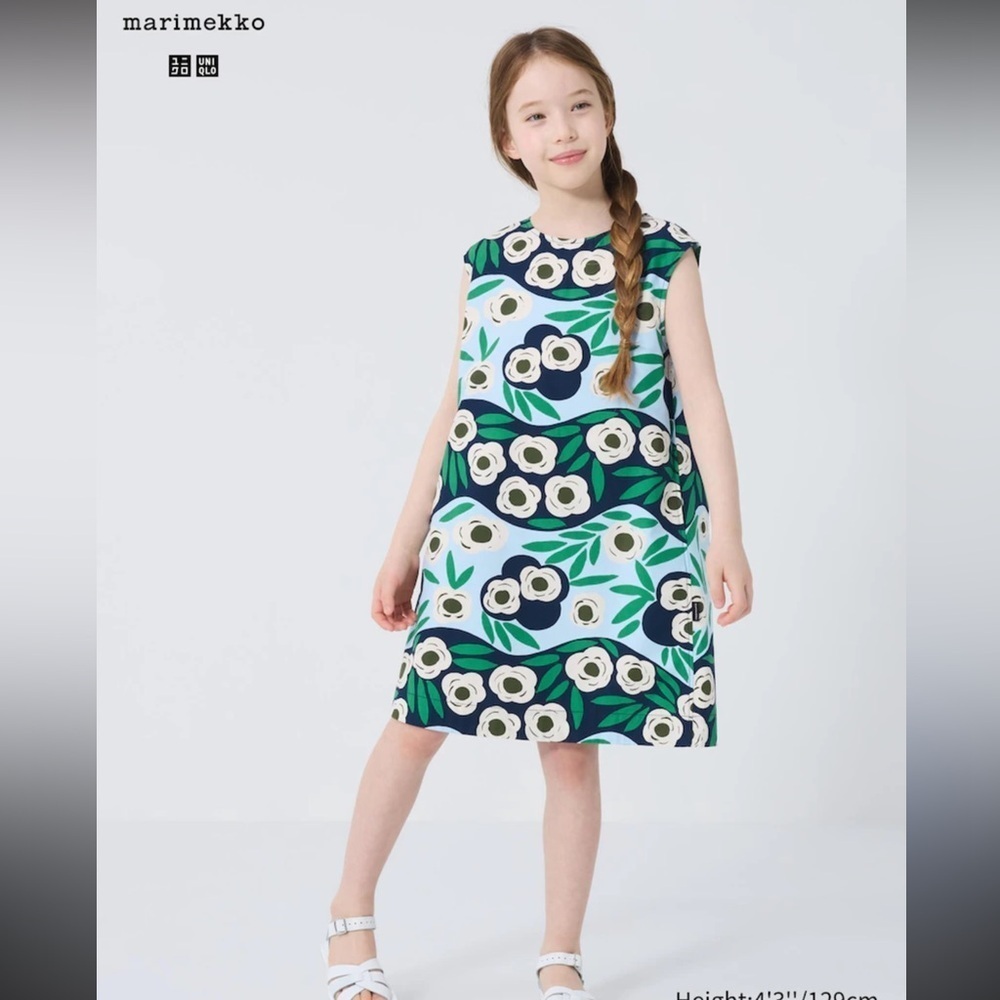 Marimekko x Uniqlo Floral Print Shift Dress, Girls 13